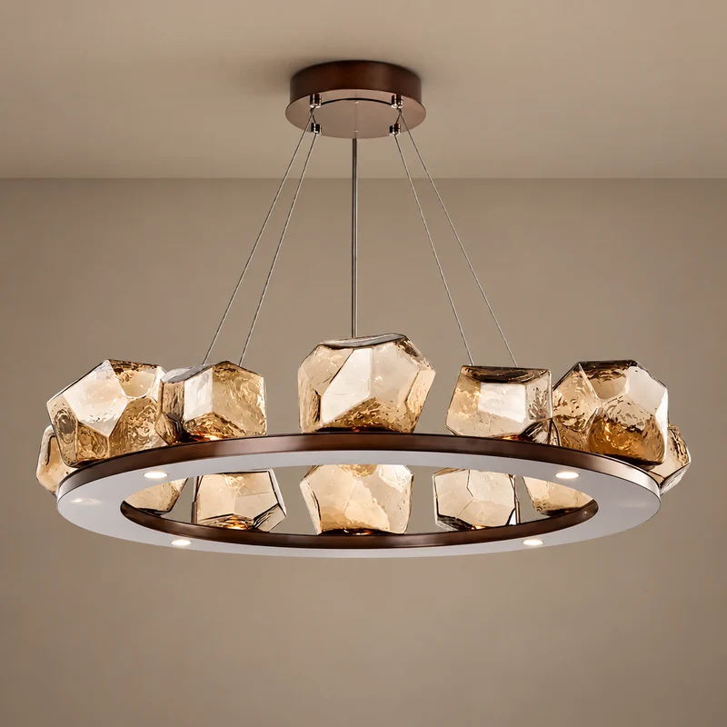 Crystal Ring Chandelier | Stainless Steel | CLSTO0475
