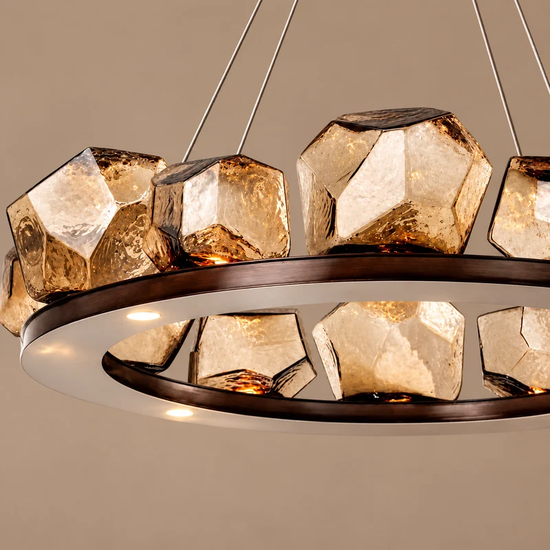 Crystal Ring Chandelier | Stainless Steel | CLSTO0475