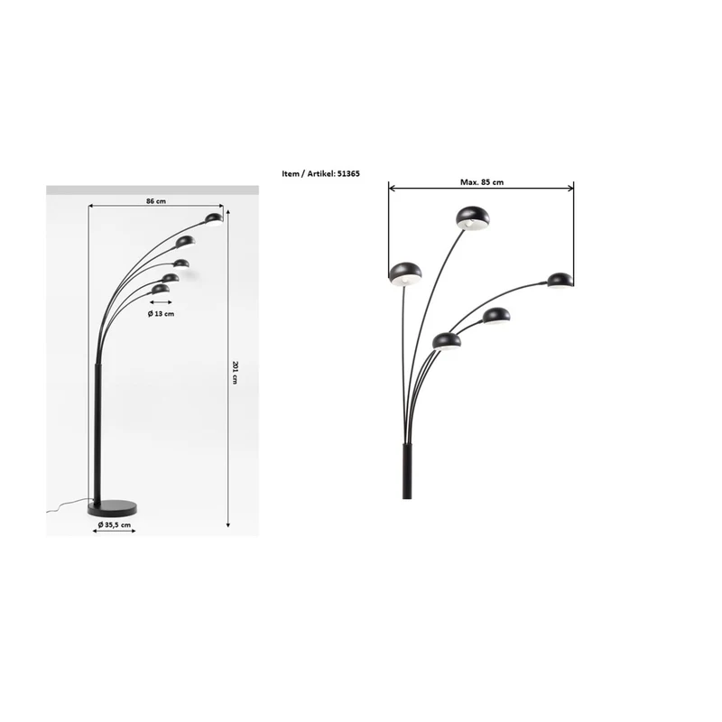 KARE Design Five Fingers Economy Stehleuchte Chrom – Abverkauf