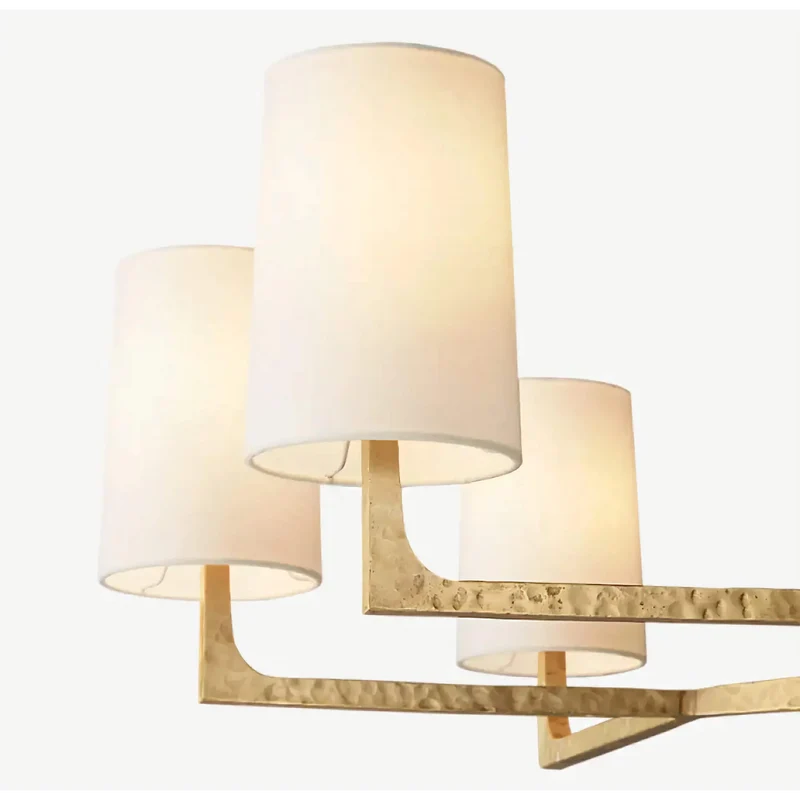 Multi-Arm Chandelier | Brass & Linen | CLPRH29