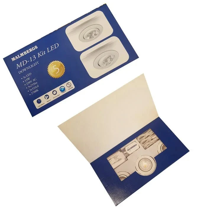 3er Set LED Einbaustrahler Weiß – dimmbar – schwenkbar – IP44 – ultra flach – Malmbergs MD-13