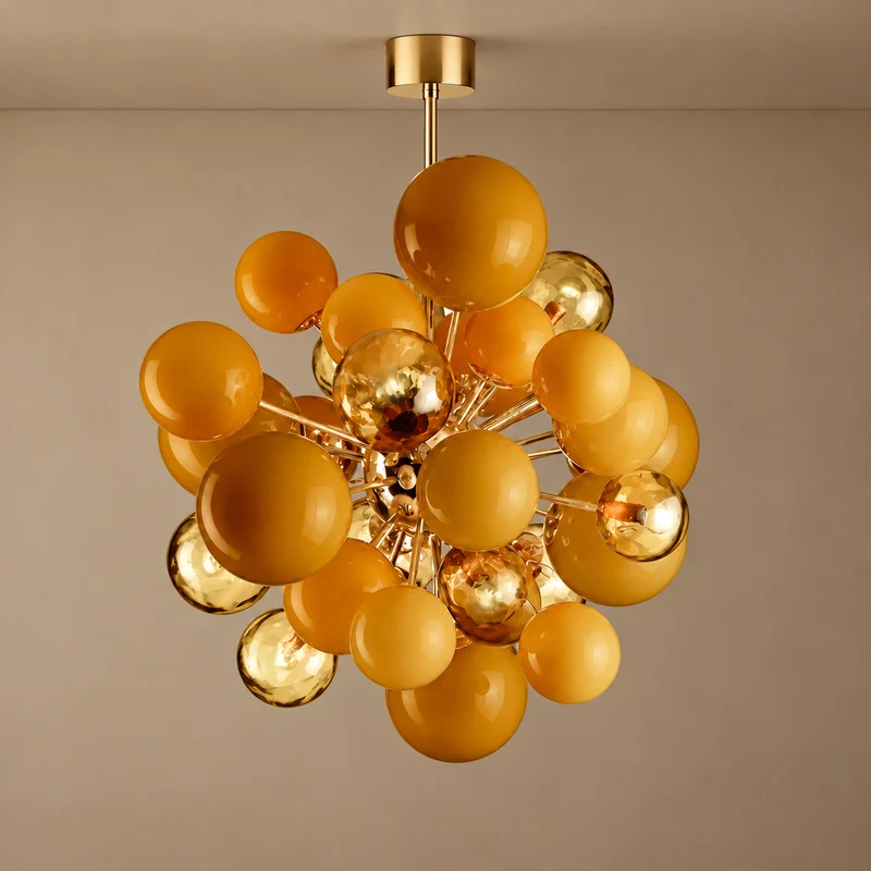 De Silva Chandelier | Orange Murano-Style Glass | CLPT80C5