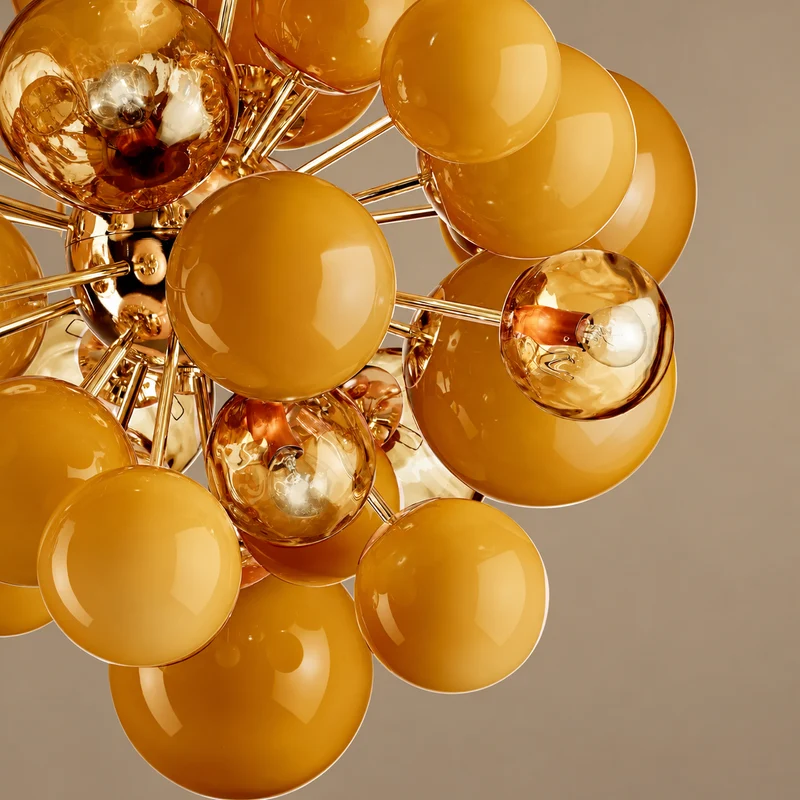 De Silva Chandelier | Orange Murano-Style Glass | CLPT80C5