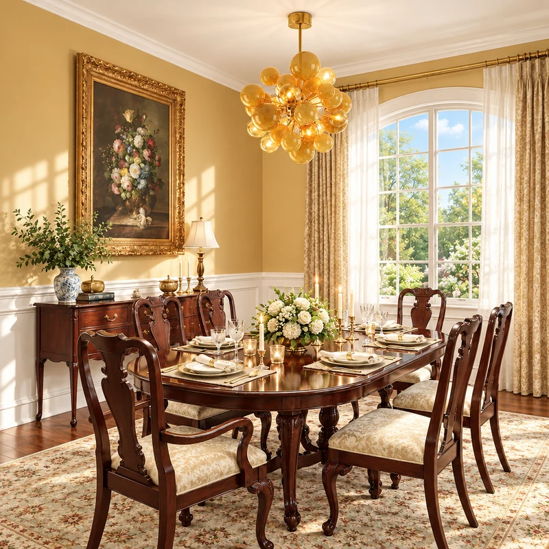 De Silva Chandelier | Orange Murano-Style Glass | CLPT80C5