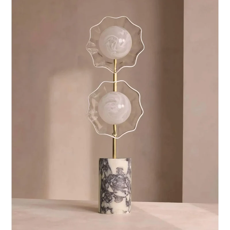 Brass Floor Lamp with Marble Base | CLPOBY028