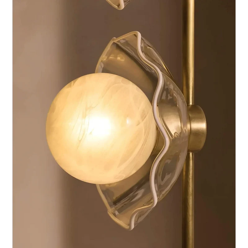 Brass Floor Lamp with Marble Base | CLPOBY028