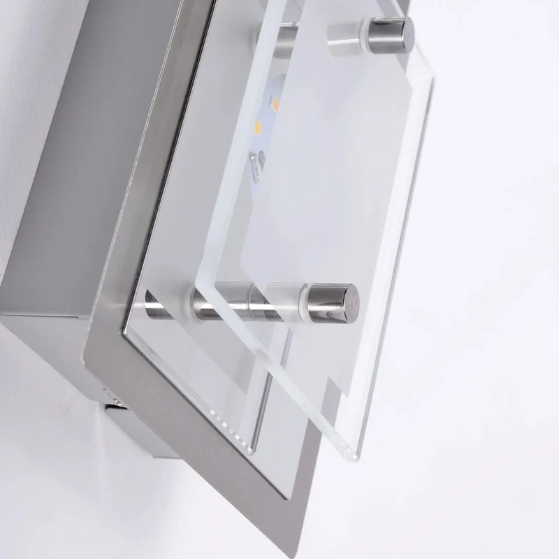 LED Wand- & Deckenleuchte COMBINATA 2-flammig – GU10 schwenkbar + LED-Modul, matt-nickel