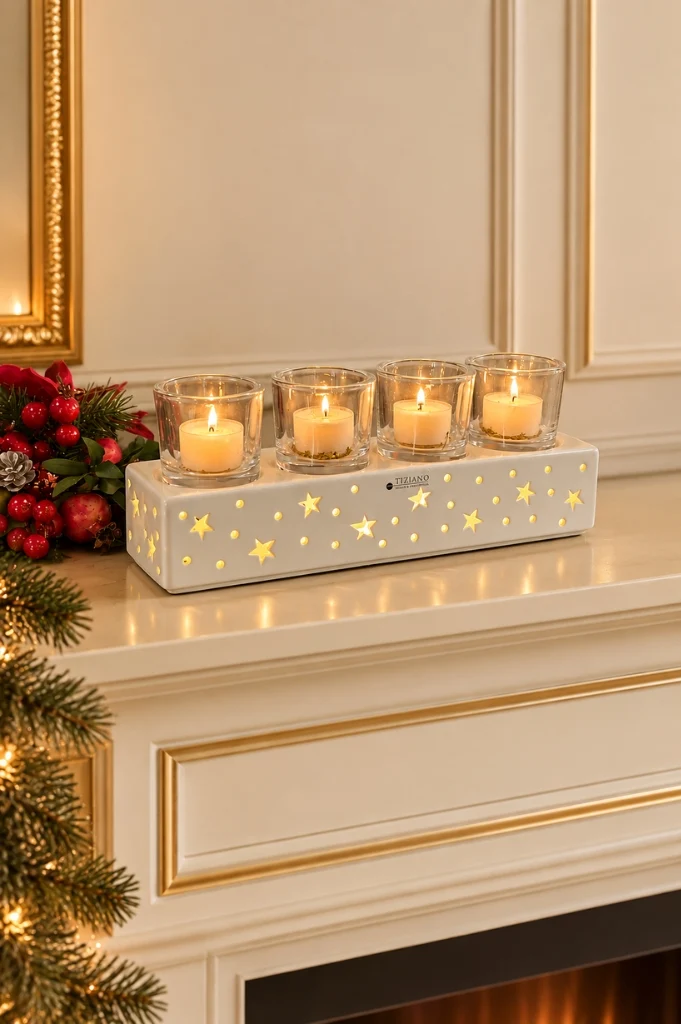 Adventslicht Mantova Stern LED 30cm creme-weiß