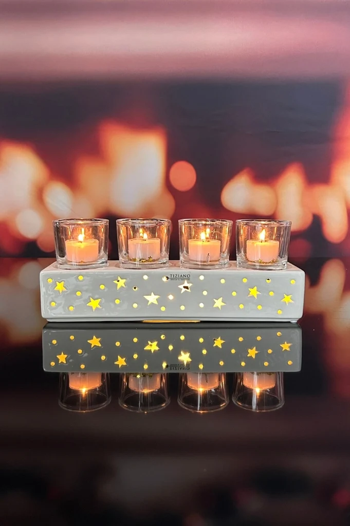 Adventslicht Mantova Stern LED 30cm creme-weiß