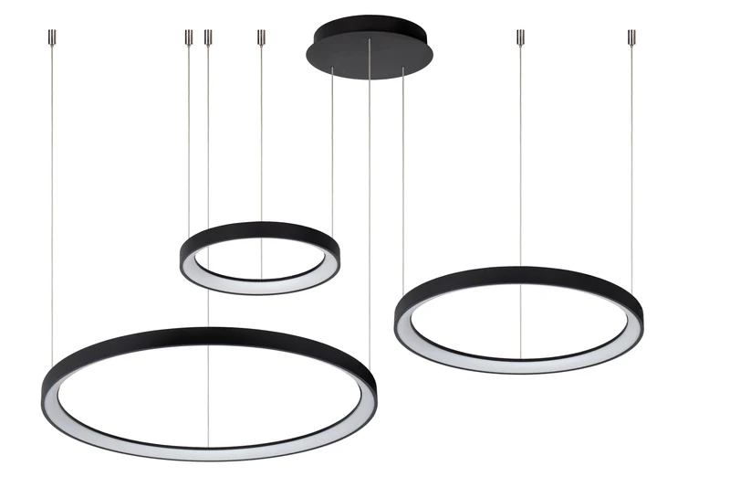 Lucide VIDAL LED-Pendelleuchte 3-flammig Schwarz