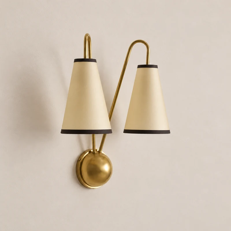 Brass Twin Arm Wall Sconce | CLSHT055