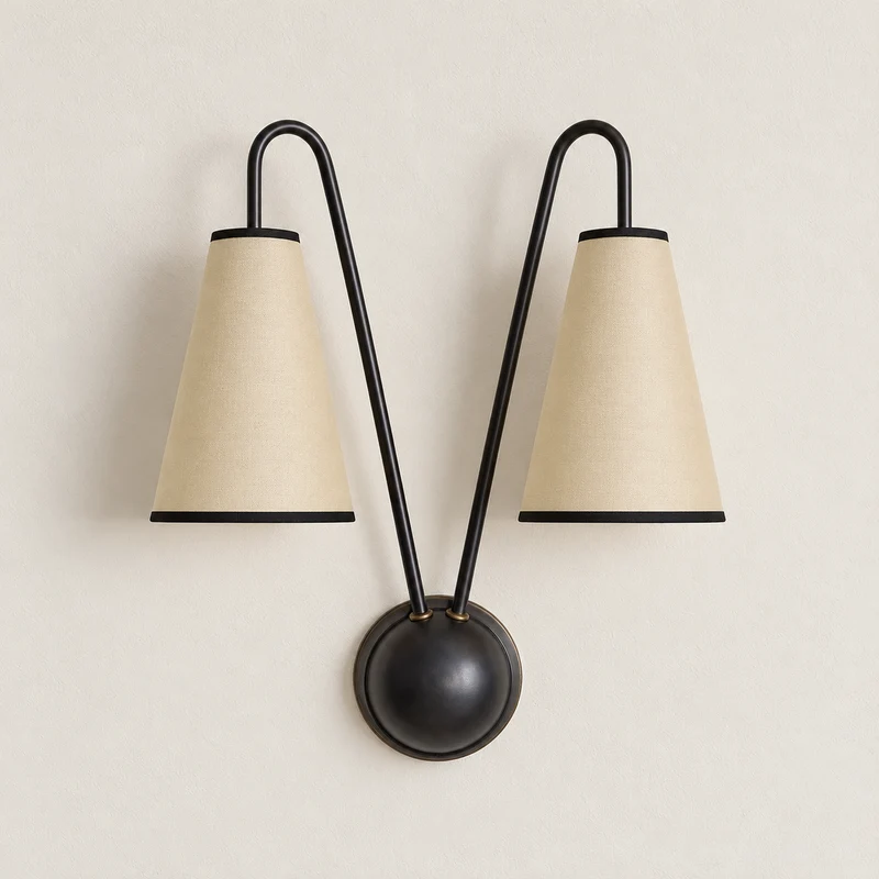 Brass Twin Arm Wall Sconce | CLSHT055