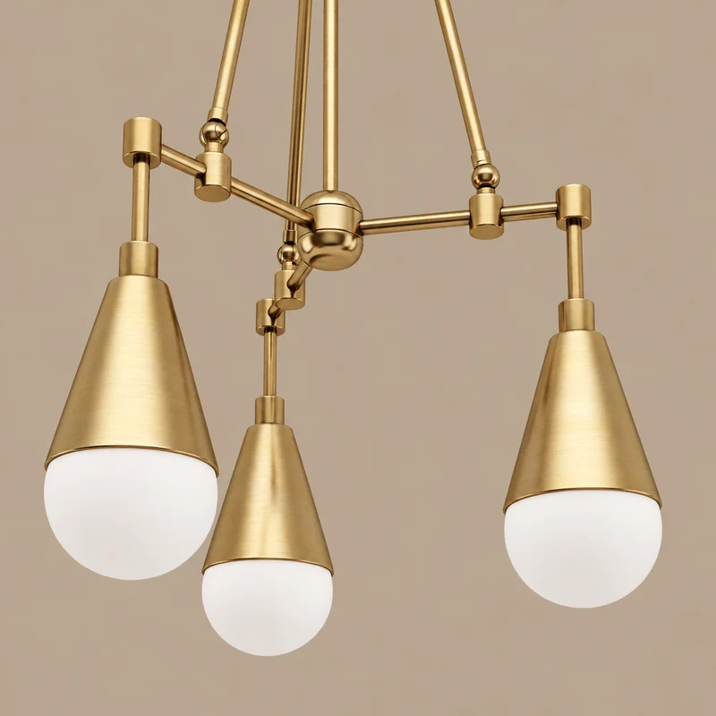 Flaminia Triple Pendant | Brass & Opaline | CLFLA056