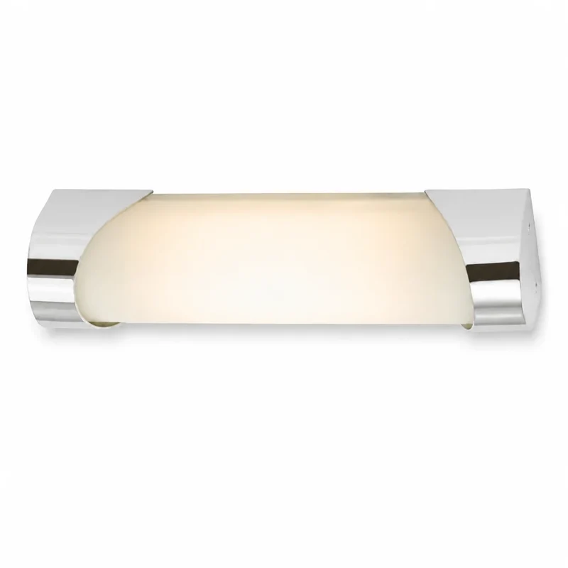 LED Bad Wandleuchte Spiegelleuchte 25 cm Chrom – Milchglas – 5,5W 450 lm – IP23 – SPLASH