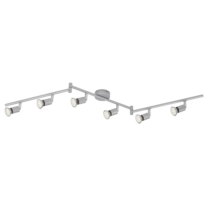 Briloner PICCO LED Deckenstrahler 6-flammig titanfarbig – schwenkbar, inkl. 6× GU10 LED