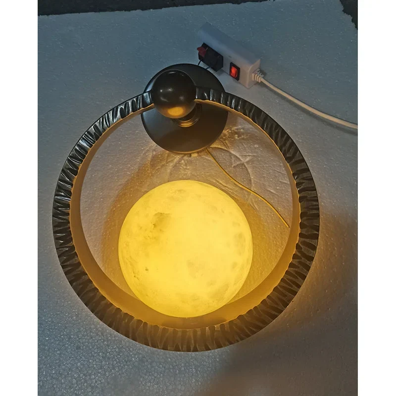 Alabaster Globe & Forged Iron Ring Wall Sconce | CLAFGSC099