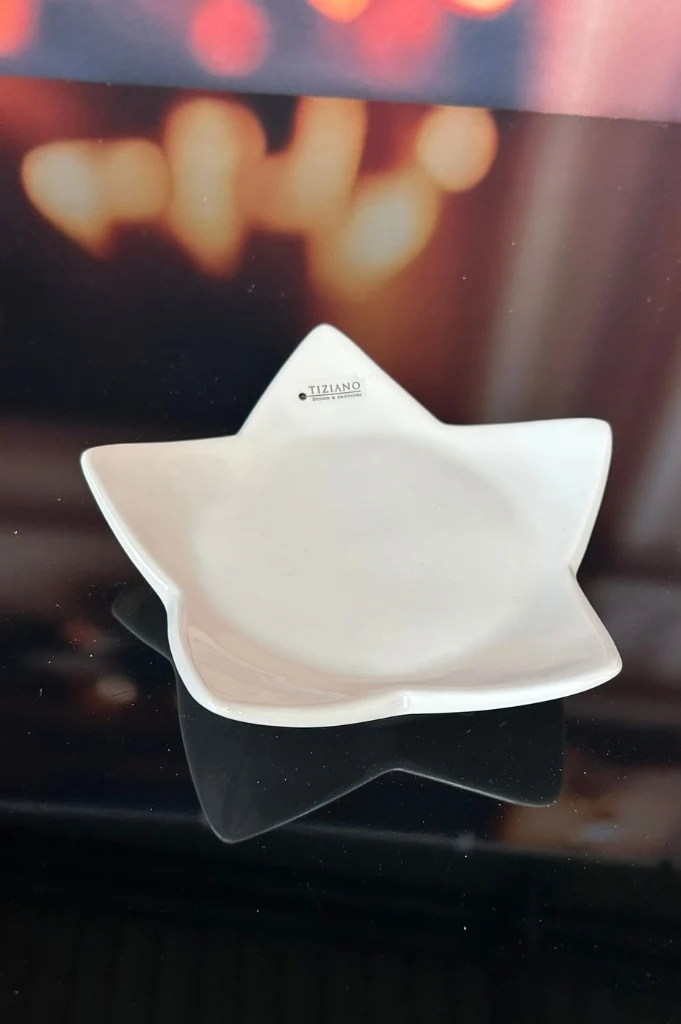 Sternschale Stella flach creme-weiß