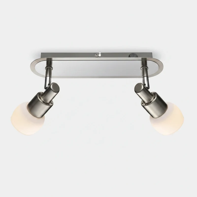 Armatur Wandlampe 2 flammig 28cm rund mit Schalter
