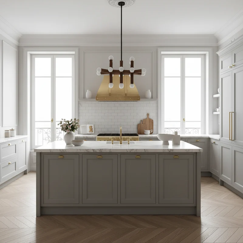 3-Link Wood & Glass Chandelier | CLVGT0281