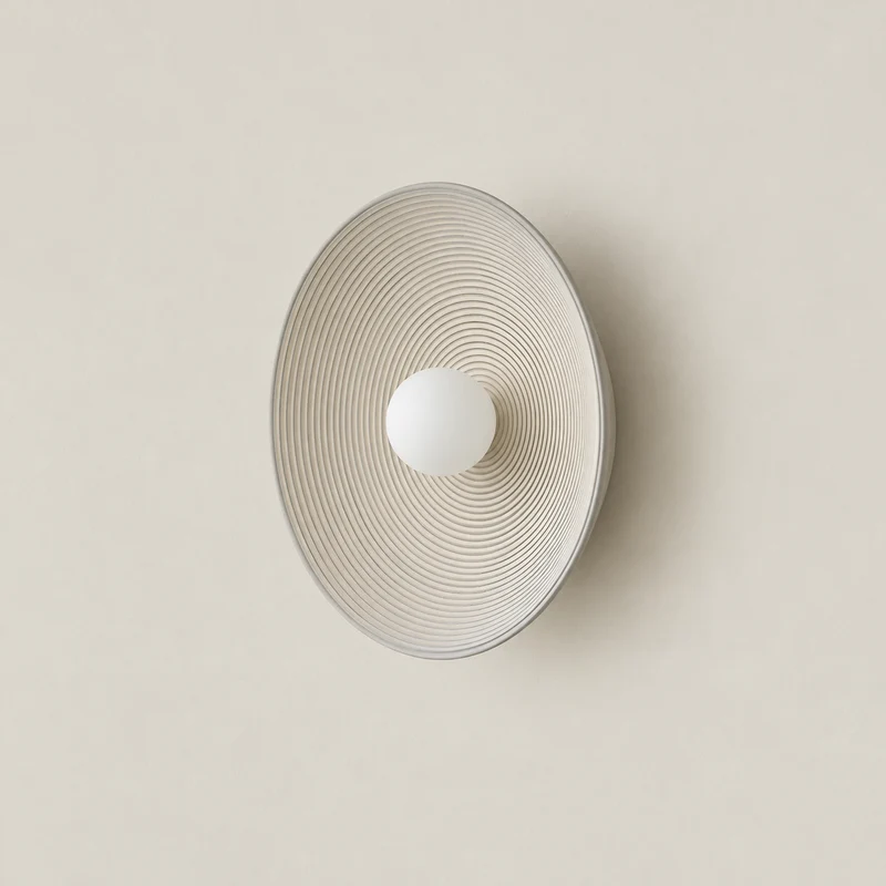 Ceramic Disc Wall Lamp | Cream, Green or Taupe | CLRJP025