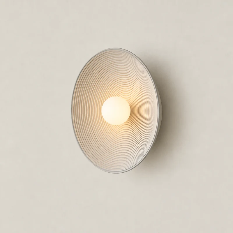 Ceramic Disc Wall Lamp | Cream, Green or Taupe | CLRJP025