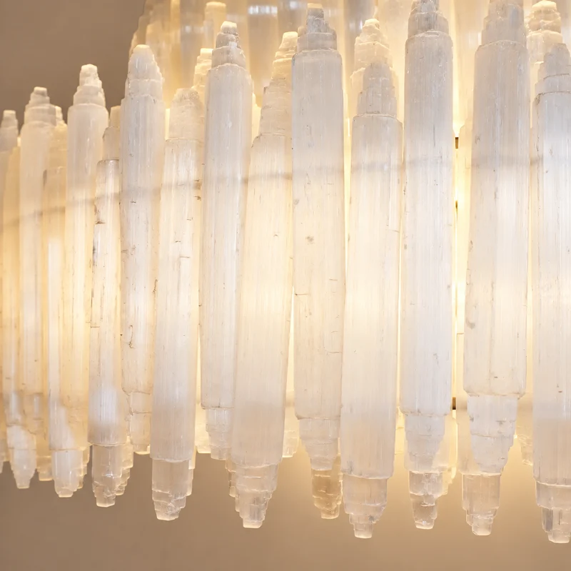 The Cortina Tiered Chandelier | Selenite & Brass | CLCRT