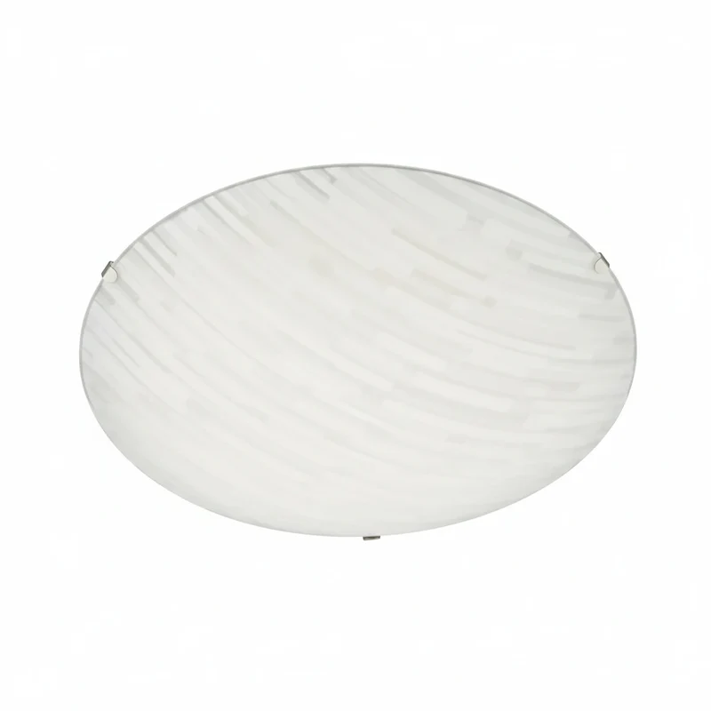 Runde LED Deckenleuchte NOVO Glas weiß mit Streifen 30 cm | Briloner