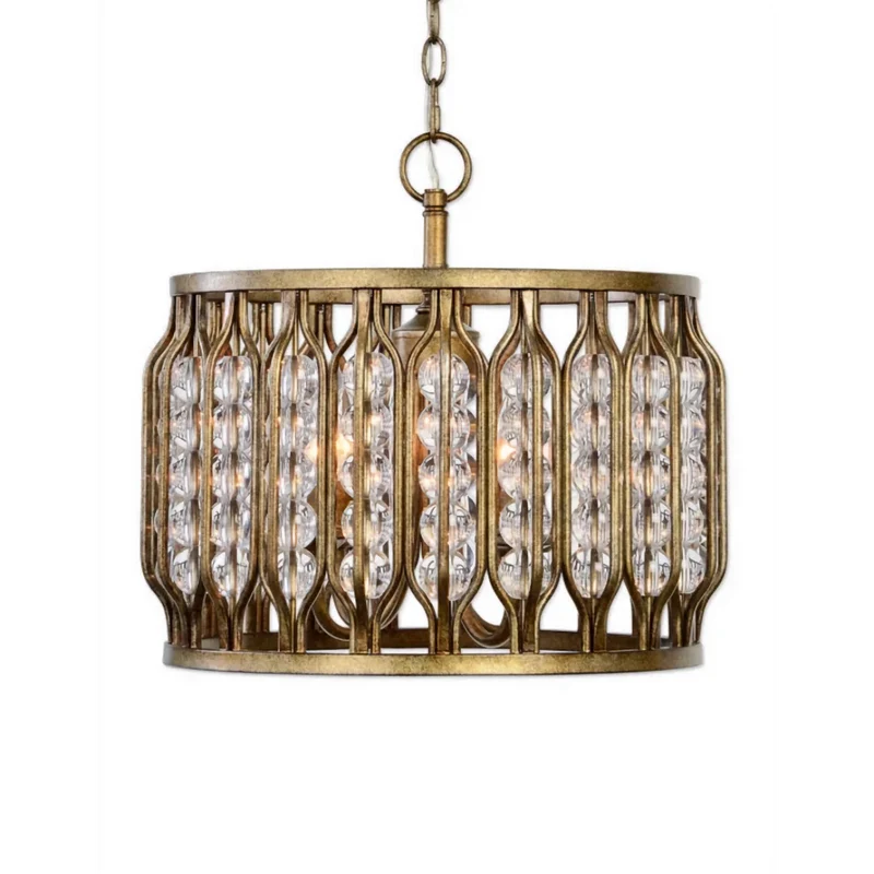 Gilded Crystal Drum Pendant | CL01890Q