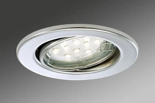 3er Set LED Einbaustrahler Chrom rund schwenkbar GU10 – 68 mm Deckeneinbau inkl. LED