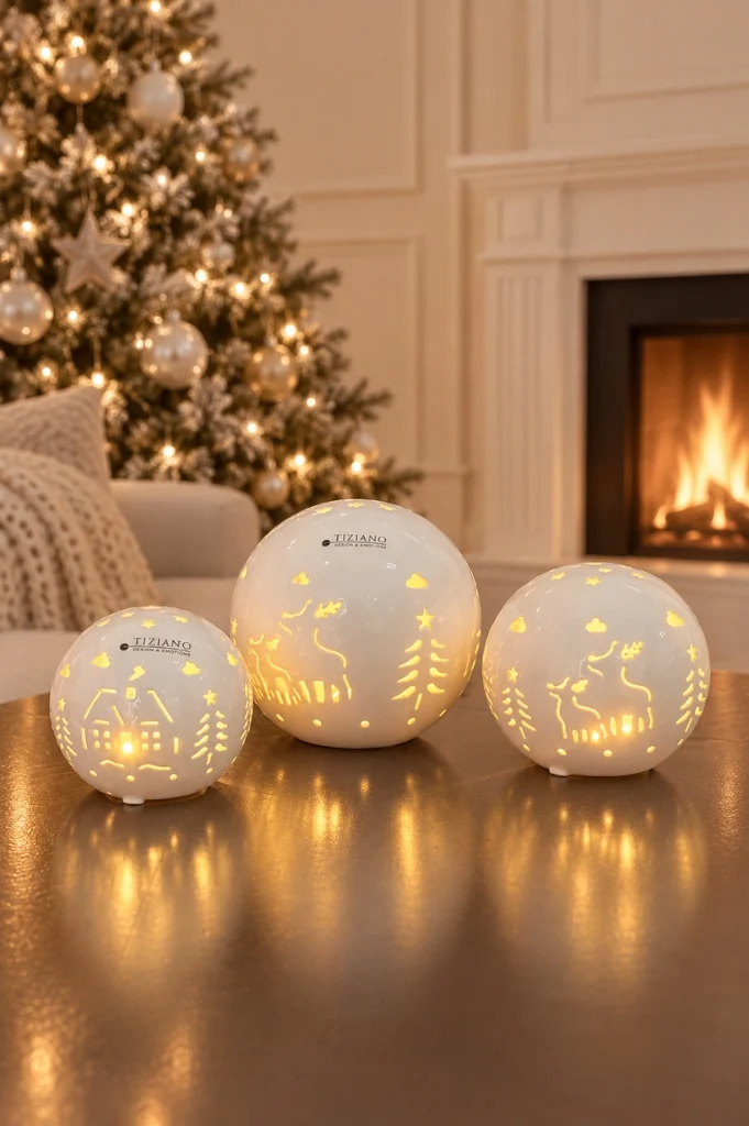 3er Set Lichtkugel Rivello 8+10+12
