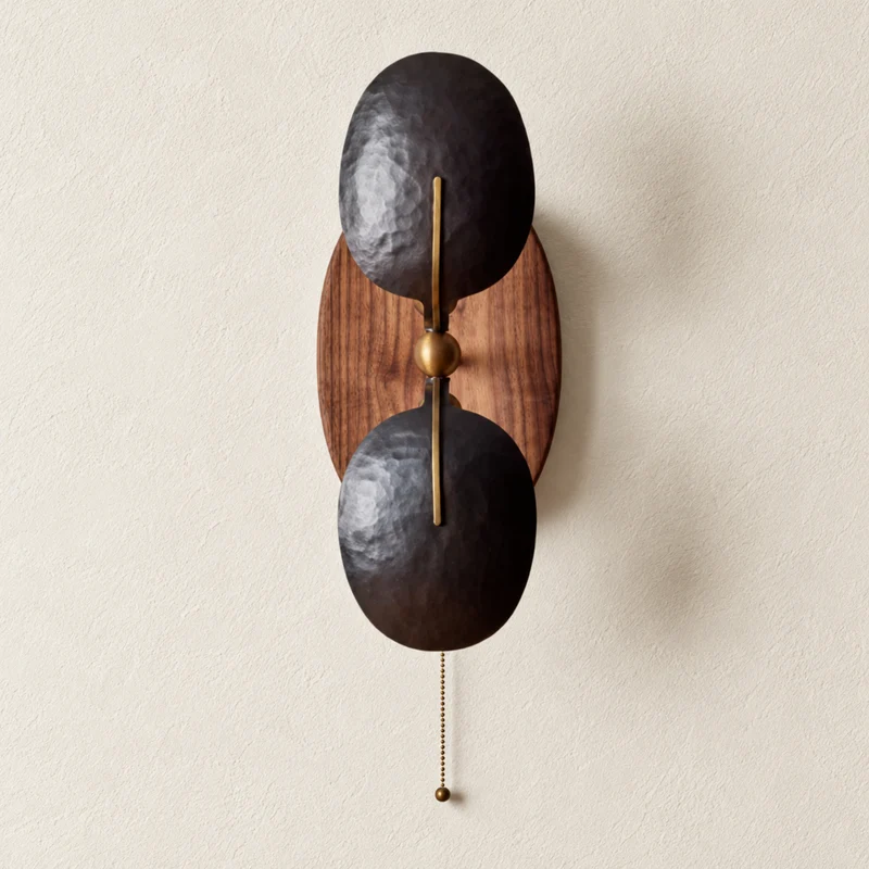 Metal & Walnut Wall Sconce | CLDFR02S1
