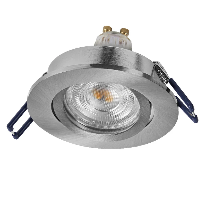 OSRAM LED Spot Recess Einbaustrahler Set GU10 Click-Dim schwenkbar 3.7W Satin-Nickel