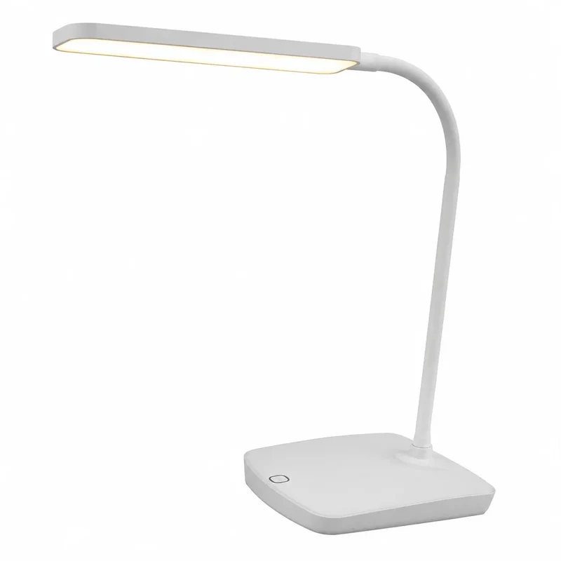 LED Schreibtischlampe Touch dimmbar weiß/silber mit USB – 5W Tischleuchte
