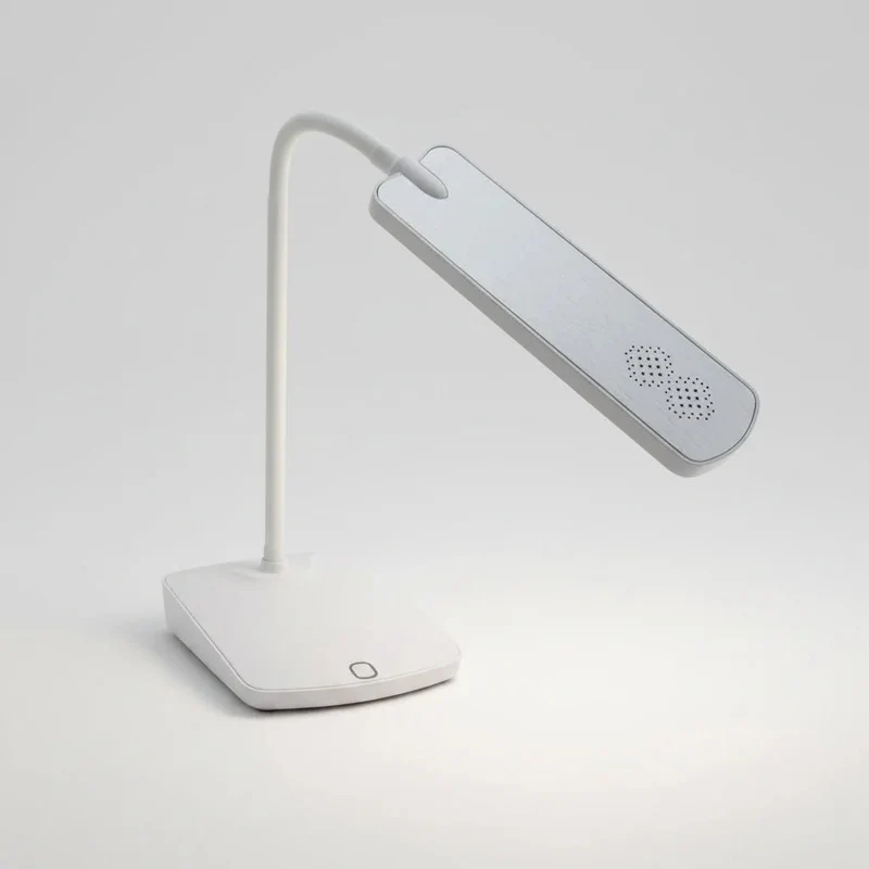 LED Schreibtischlampe Touch dimmbar weiß/silber mit USB – 5W Tischleuchte