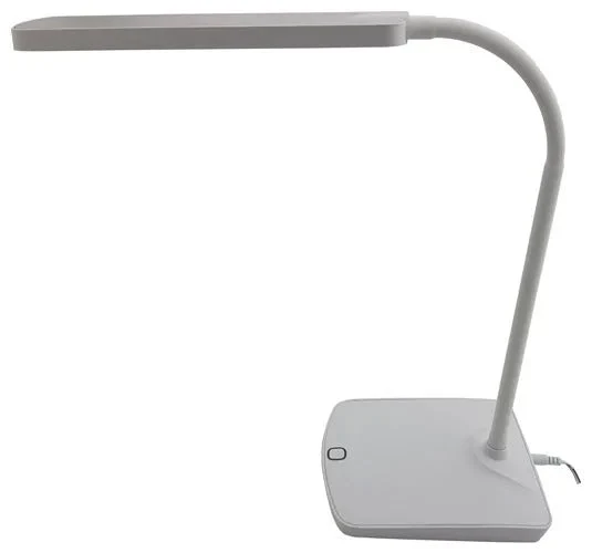 LED Schreibtischlampe Touch dimmbar weiß/silber mit USB – 5W Tischleuchte