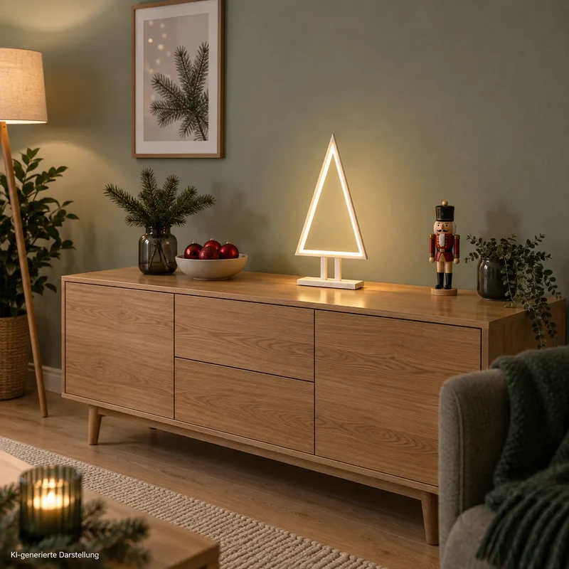 Sompex Pine Wood LED-Tannenbaum Weiß, 38 cm – mit optischen Fehlern