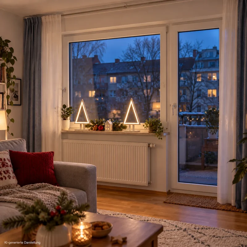 Sompex Pine Wood LED-Tannenbaum Weiß, 38 cm – mit optischen Fehlern
