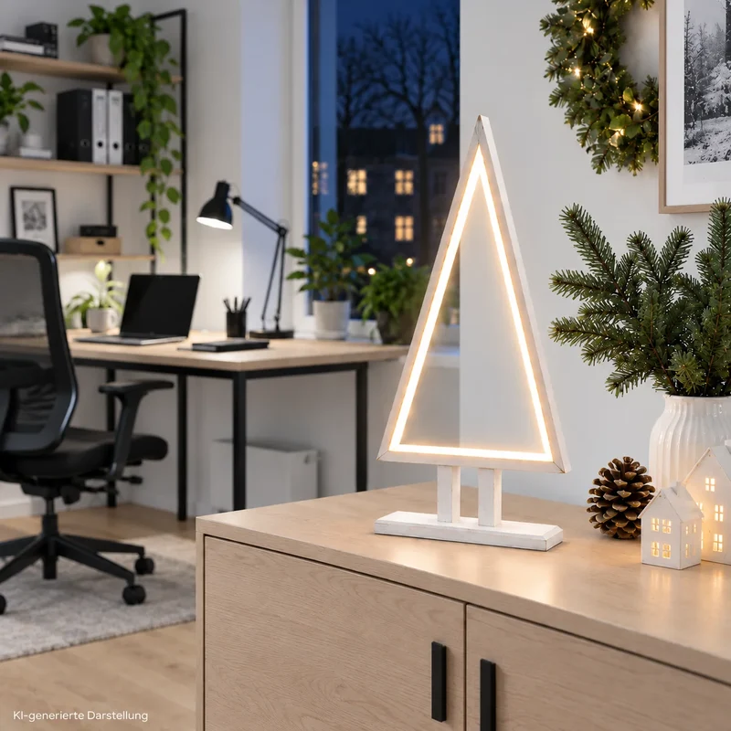 Sompex Pine Wood LED-Tannenbaum Weiß, 65 cm