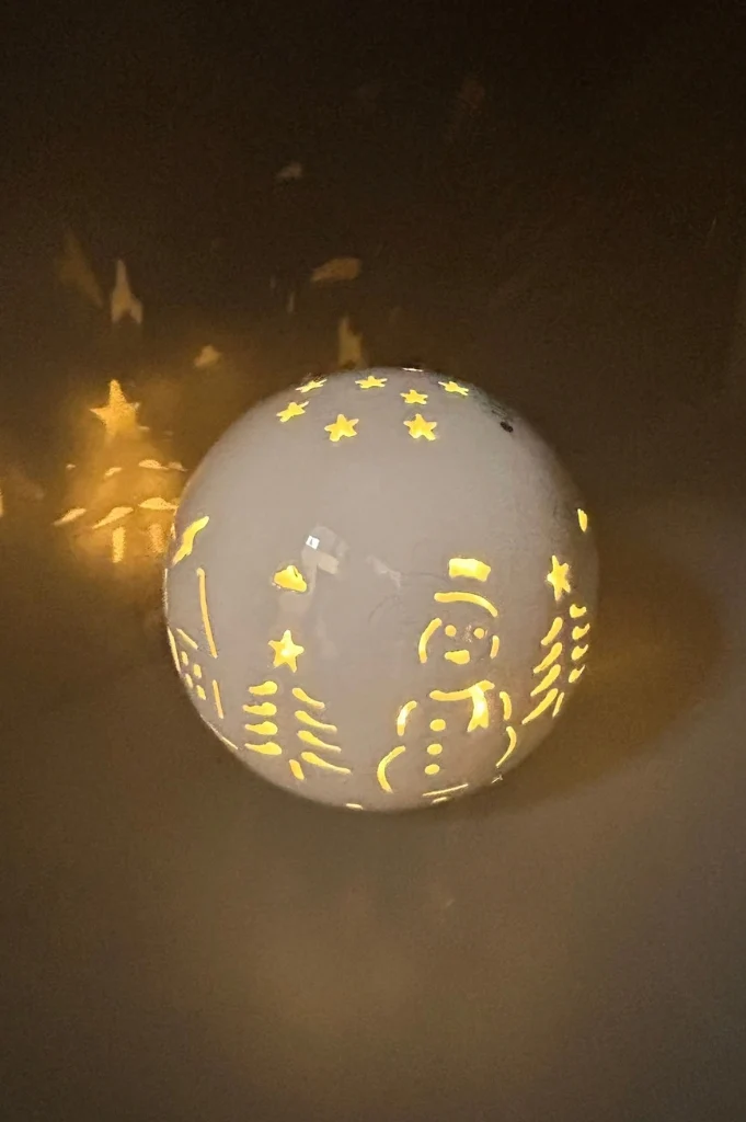 Deko Lichtkugel Rivello LED Schneelandschaft