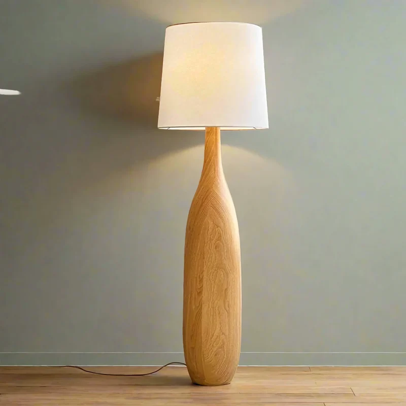 La Quercia Floor Lamp | Woodgrain Resin | CLQUE145