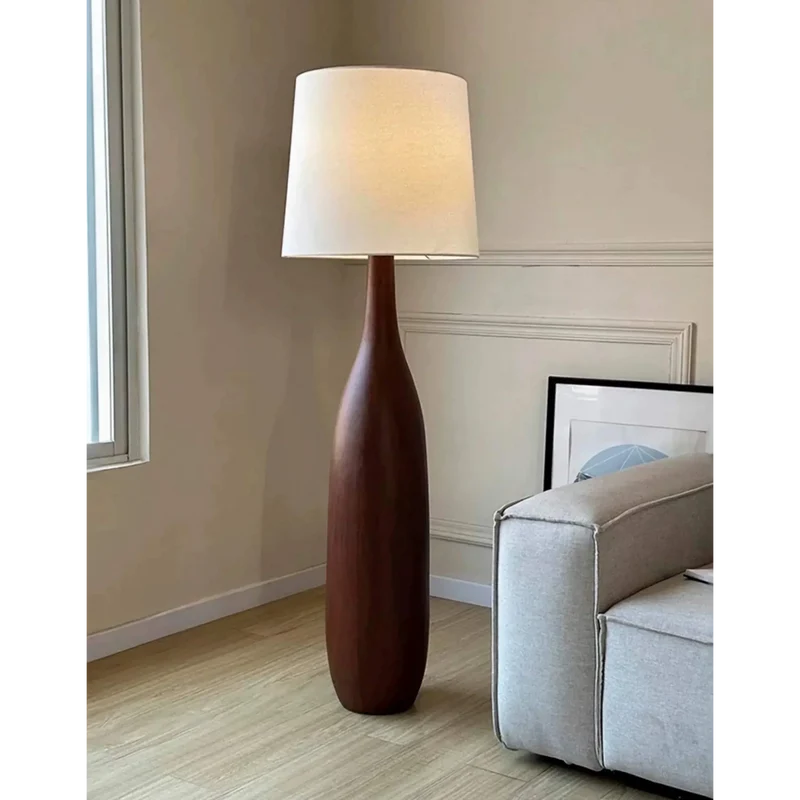 La Quercia Floor Lamp | Woodgrain Resin | CLQUE145