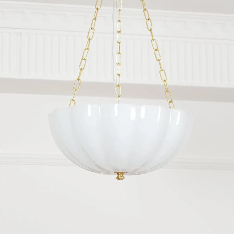 Frosted Glass Bowl Chandelier | CLVBG021