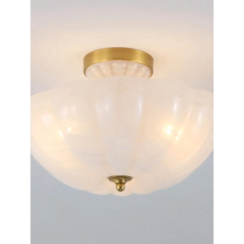 Frosted Glass Bowl Semi-Flush Mount | CLVBG021SM