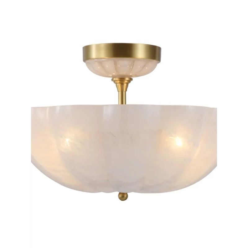 Frosted Glass Bowl Semi-Flush Mount | CLVBG021SM