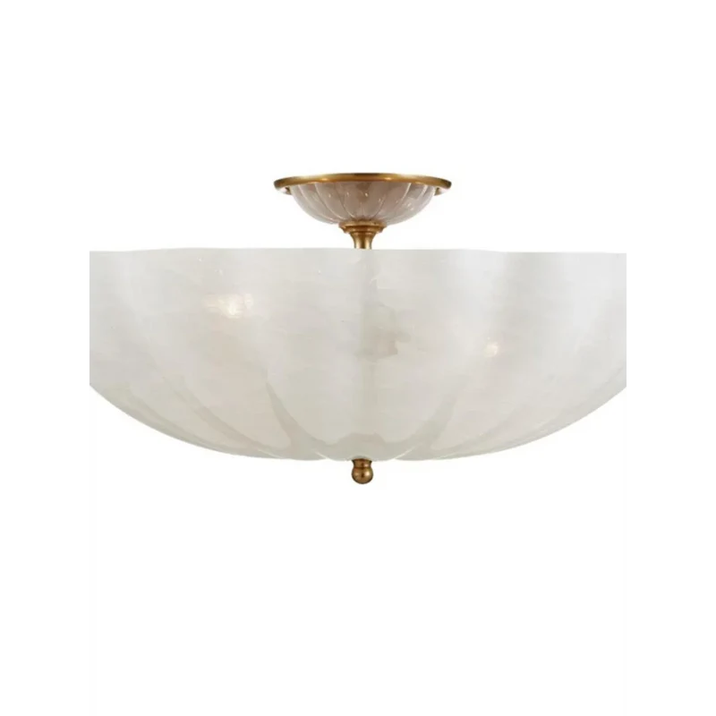 Frosted Glass Bowl Semi-Flush Mount | CLVBG021SM