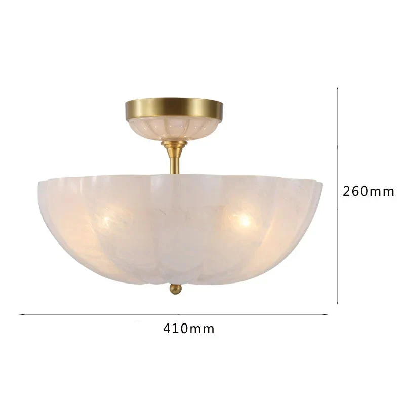Frosted Glass Bowl Semi-Flush Mount | CLVBG021SM