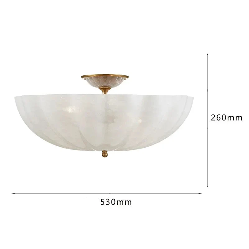 Frosted Glass Bowl Semi-Flush Mount | CLVBG021SM