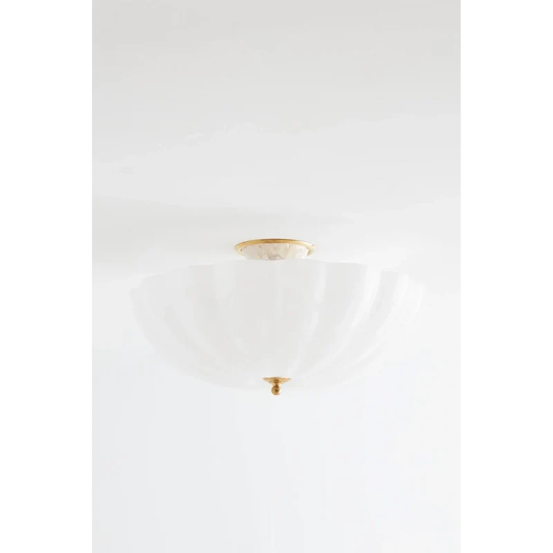 Frosted Glass Bowl Semi-Flush Mount | CLVBG021SM