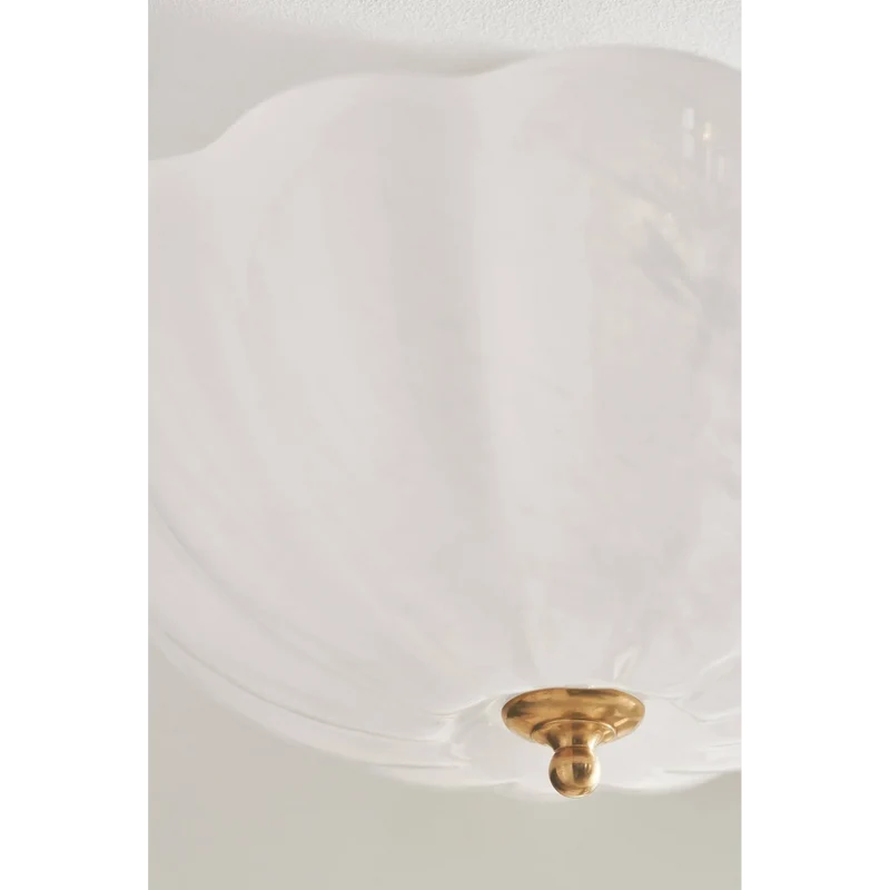 Frosted Glass Bowl Semi-Flush Mount | CLVBG021SM