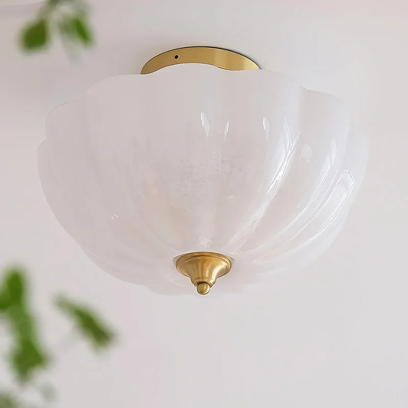 Frosted Glass Bowl Semi-Flush Mount | CLVBG021SM